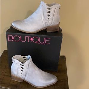 Boutique by Corky Booties with zipper. Worn once